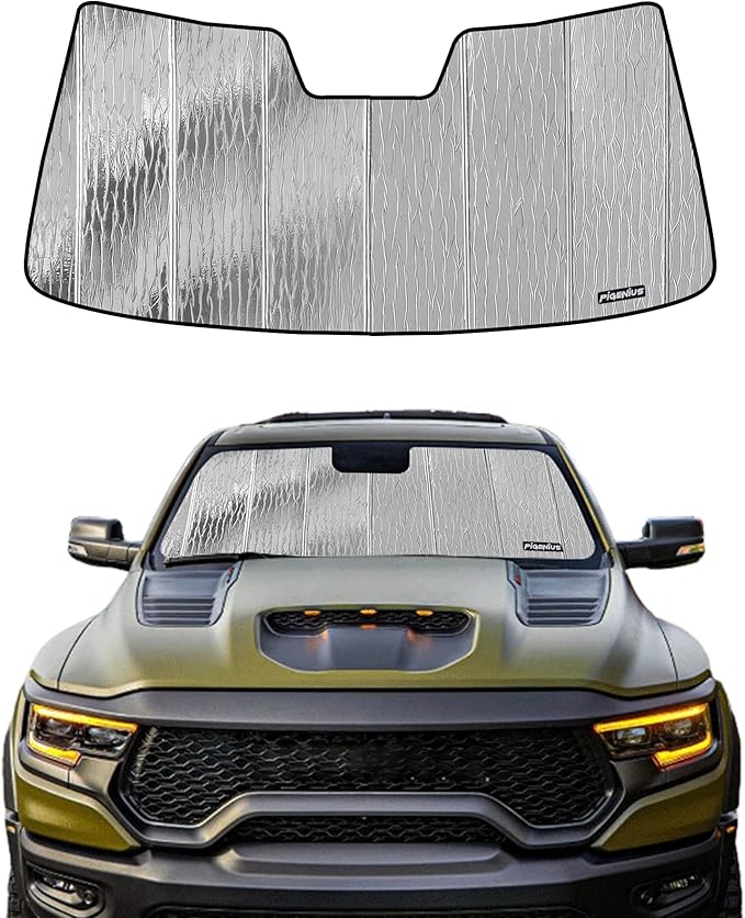 Windshield Sun Shade for Dodge Ram 1500 2009-2018, Ram 1500 Classic 2019-2024 Window Sunshade - AstraGuard