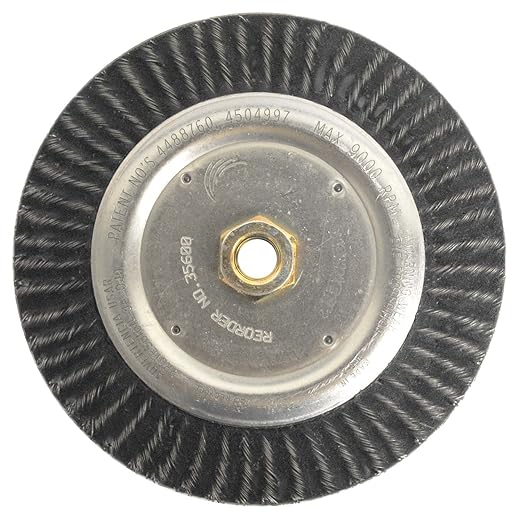 Weiler 35600 6-7/8" Polyflex Encapculated Stringer Bead Wheel, 0.20" Steel Fill, 5/8"-11 UNC, Made in the USA (Pack of 10)