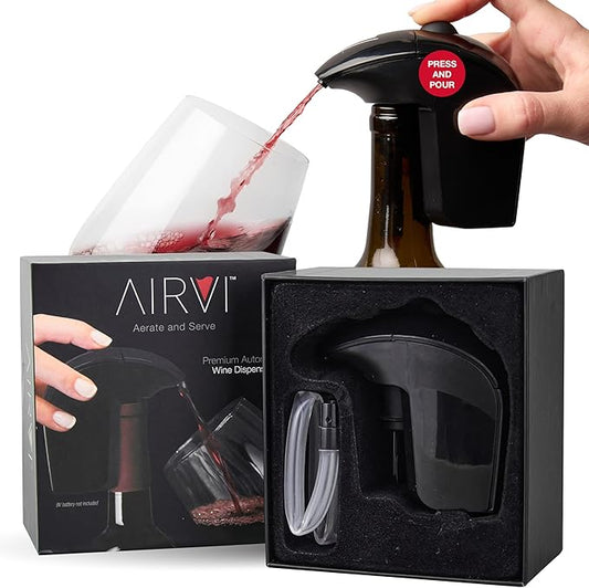 Automatic Wine Dispenser - Electric Aerator Pourer Spout and Decanter, Hands-Free, No-Spill, No-Drip – Enhances Aroma and Flavor – Premium Gifts, Accessories for Wine Lovers, Drinkers