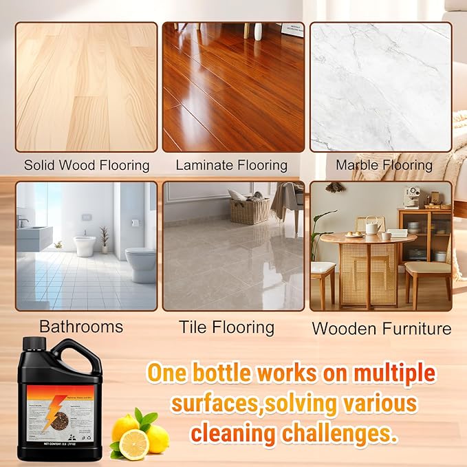 Solubril Tile Cleaner-Heavy Duty Solubrilho Floor Cleaner - 0.5L Heavy Duty Floor Cleaner, Multipurpose Powerful Stain Removing Liquid for Multi-Surface Use, Bathroom, Kitchen, Floors & Non-Slip