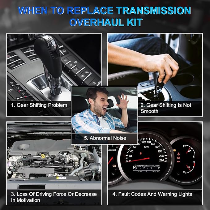 6L80E 6L90E Transmission Master Rebuild Overhaul Kit Fits for 06-18 Cadillac Escalade, Chevy Silverado/Suburban, GMC Sierra/Savana/Yukon, Hummer H2 Replace OE 6L90 6L90E 6L80 6L80E
