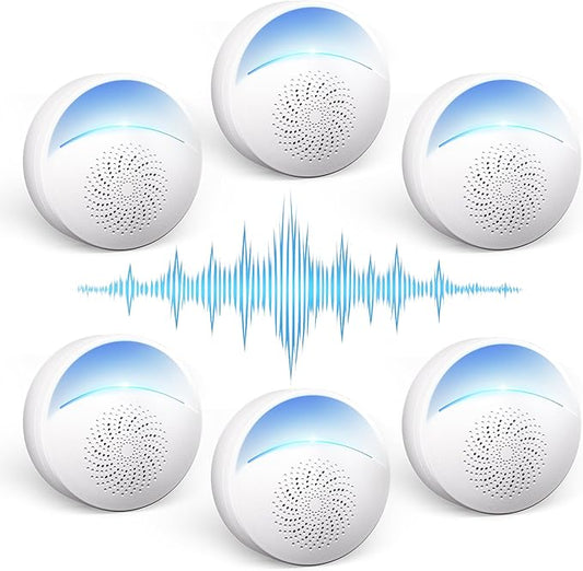 [2025 Upgraded] Ultrasonic Insect & Pest Indoor Repeller, Plug-in Control Electronic Repellent for Roach, Rodent, Mouse, Bugs, Mosquito, Spider, Mice, Ant, Home, Kitchen, Garage (6 Pack)