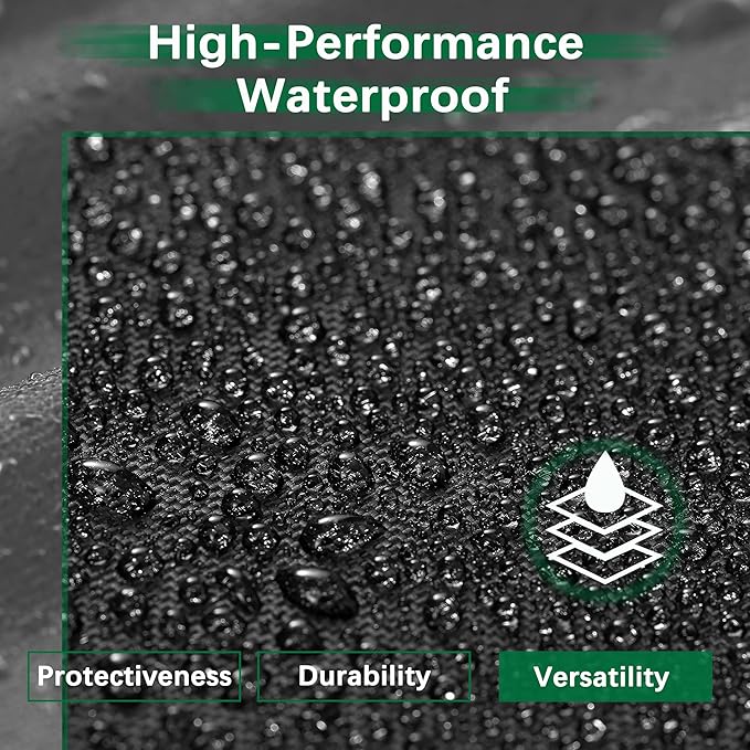Himal Outdoors Pro Riding Lawn Mower Cover - Heavy Duty 600D Polyester Oxford, Waterproof, UV Resistant, Universal Size Tractor Cover Fits Decks up to 54’’ with Storage Bag, Black
