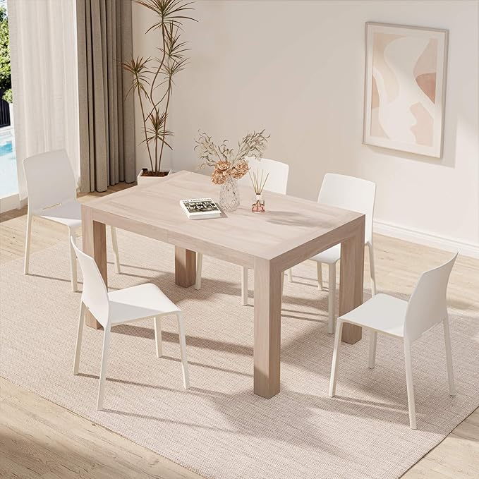 Mobili Fiver, Iacopo Extendable Dining Table, 55.1(86.6) x35.4 in, Pearled Elm, Made in Italy