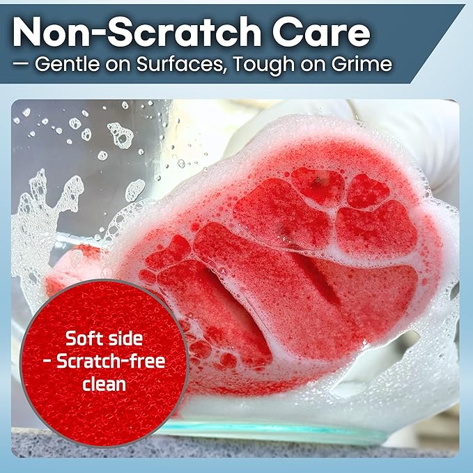 10 Pack Multipurpose Dual Sided Triple Layer Dish Sponges Kitchen | Boil Safe Scratch Free Odor Resistant Extra Durable | Flexible and Durable Design for Long Lasting Use (10, Fish)
