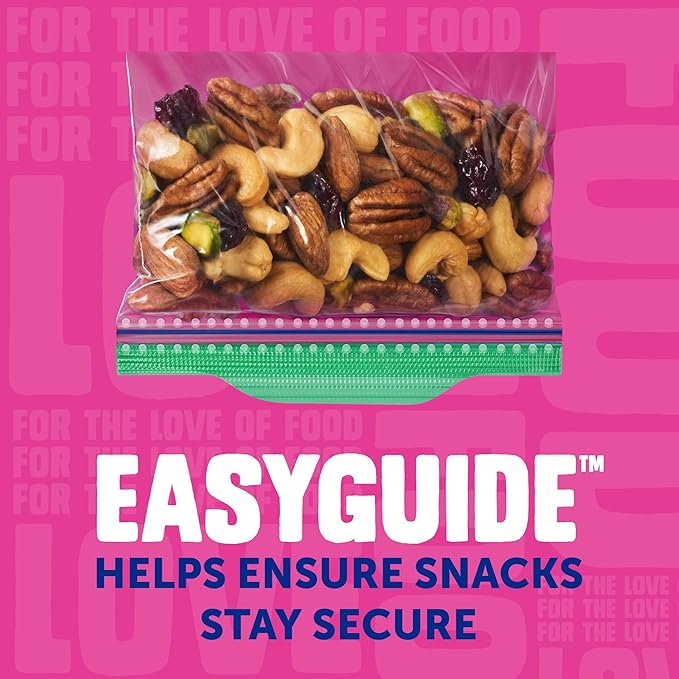 Ziploc Snack Bags for On the Go Freshness, Grip 'n Seal Technology for Easier Grip, Open, and Close, 280 Count (Pack of 9)