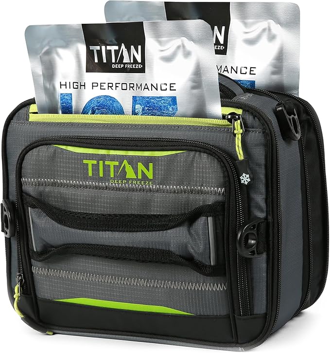 Arctic Zone Titan Deep Freeze Fridge Expandable Insulated Horizontal Lunch Pack, Grey