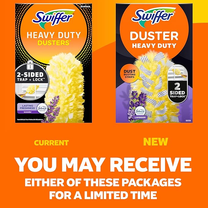 Swiffer Dusters Refill for Cleaning, Feather & Microfiber Duster Alternative, Lavender Scent, 24 Count