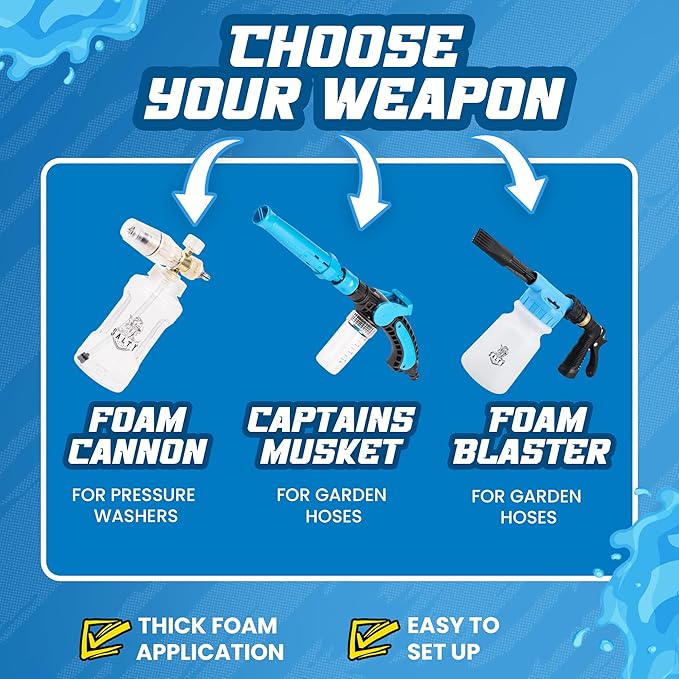 Salty Captain Ultimate 15-Piece Car Cleaning Kit – Car Wash Kit with 15L Bucket, Hand Mitt Towels, Brushes & 4x Cleaning Fluids – With Pressure Washer Snow Foam Cannon – Premium Quality