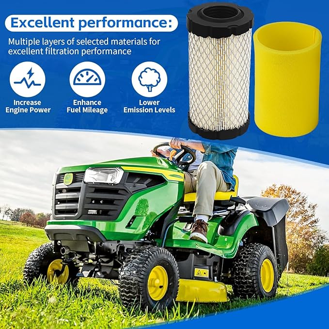 793569 793685 Air Filter for B&S John Deere E110 LA125 GY21055 MIU11511 Craftsman YT(S)3000 Husqvarna 591334 18hp-21hp Engine Lawn Mower Tractor Filter