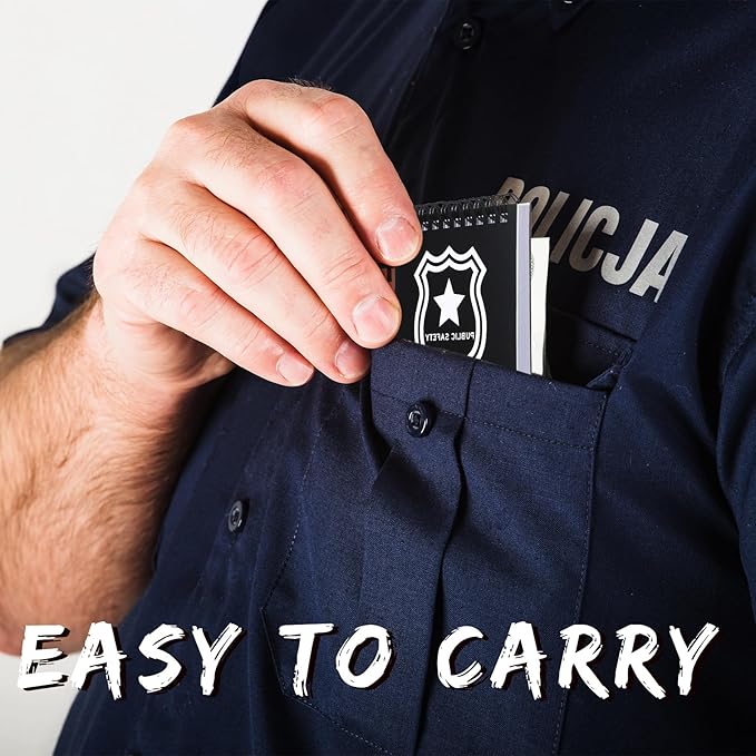 Teling 16 Packs Public Safety Police Field Interview Notebook Report Notepad for Law Enforcement Officer Gifts Ticket Book Notebook Cop Interview Equipment Accessories, 70 Sheets/ 140 Pages
