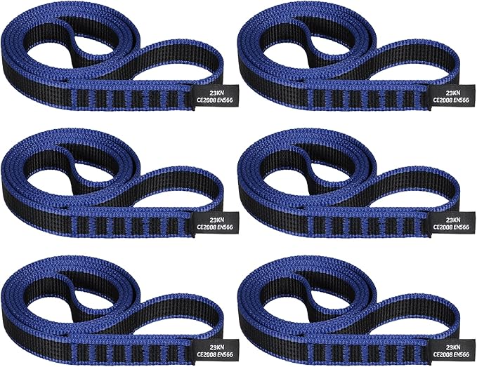 18mm Nylon Climbing Sling Runner 23KN CE2008/EN566 Certified - Webbing Straps for Outdoor Rock Climbing, Rappelling, Swing, Yoga Hammock etc