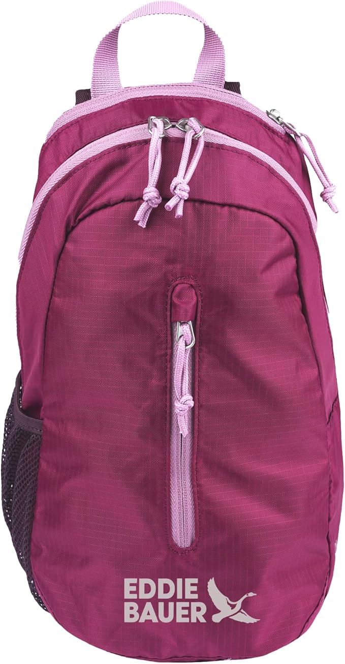 Eddie Bauer Stowaway Packable Sling Bag | Foldable | Travel | Outdoor | Lightweight | Compact | Everyday Carry | Ripstop Nylon | 10L - Port Red