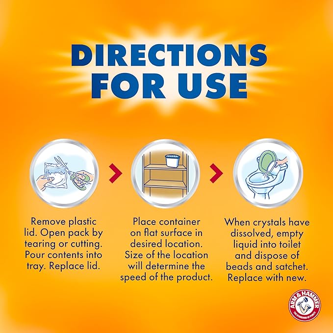 Arm & Hammer Clean Burst Moisture Absorber and Odor Eliminator Tubs, 14 oz, 3 Pack, Attract and Trap Excess Moisture, Eliminate Musty Odors, Convenient and Effective, White