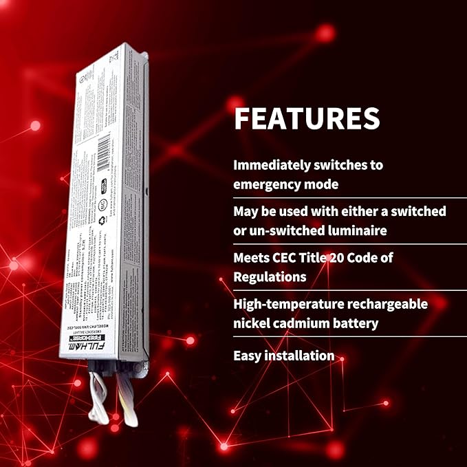 Fulham FH7-UNV-500L-CEC FireHorse 7 - Emergency Ballast - Universal Voltage - 500 Initial Lumen Output, White