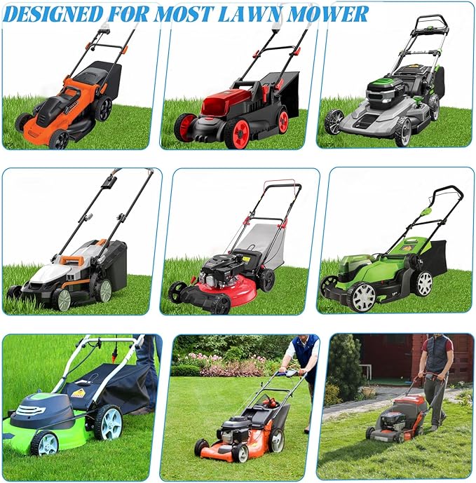 Outdoors Lawn Mower Cover - Heavy Duty 600D Polyester Oxford Waterproof, Dust UV Protection Universal Lawn Mower Cover with Drawstring & Cover Storage Bag (Black)