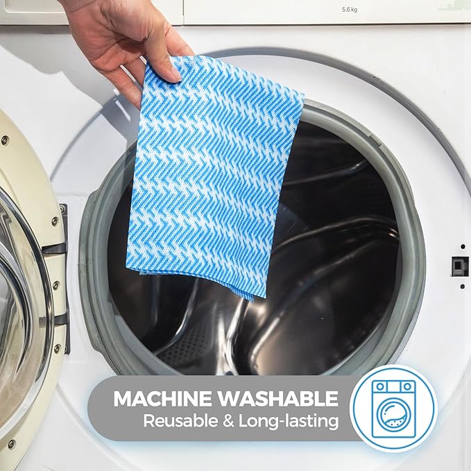 Disposable Cleaning Cloths Dry Handi Wipes Reusable Dish Cloths Multi Use Reusable Cleaning Towels,Machine Washable J cloth,Heavy Duty Handy Wipes 9.8" X 11.8" 200 Count in Total (2 Rolls)