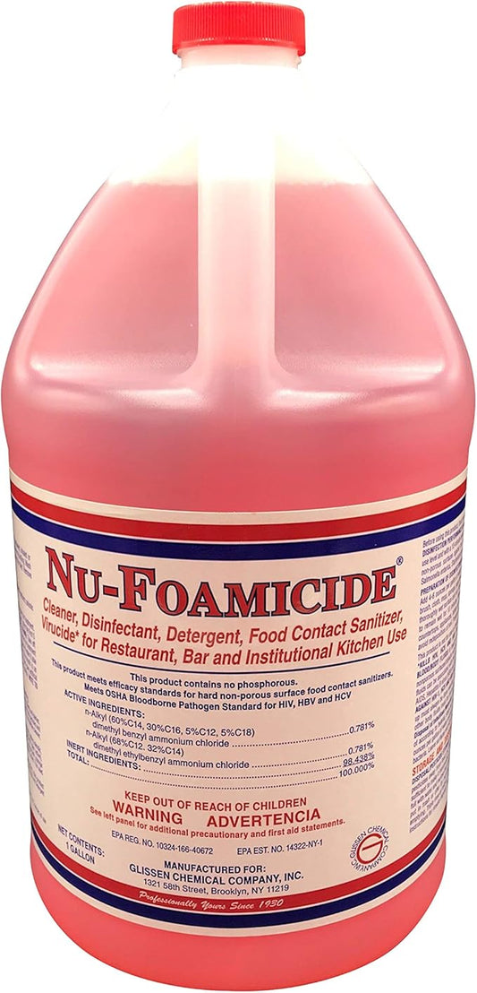 300048 Nu-Foamicide EPA Registered 1-Gal All Purpose Cleaner Concentrate, Industrial Commercial Grade (Packaging may vary)