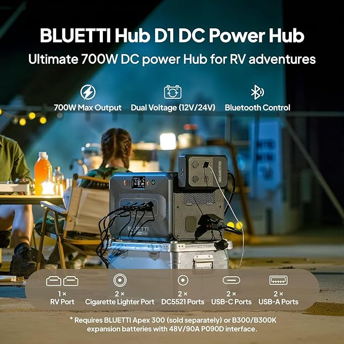 BLUETTI Apex 300 Solar Generator (2025 New) with 2 350W Solar Panels, 2764.8Wh LFP Battery Backup with 6 3840W AC Outlets (7680W Surge), 120V/240V Dual Voltage, Ideal for Camping and Off-Grid Living