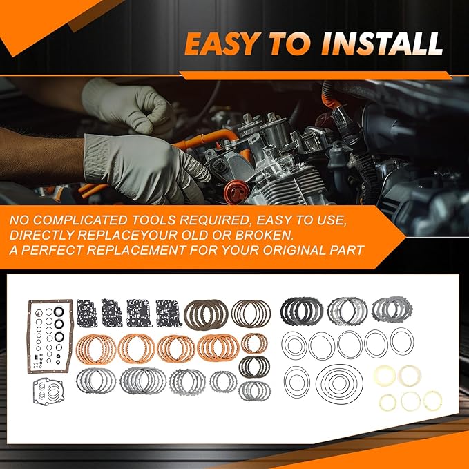 A760E A761E Transmission Master Rebuild Kit Overhaul Gasket Seal Friction Steel Plates Fits for Lexus GS350 IS350 LS430 SC430 for Crown LX570 2004-2009
