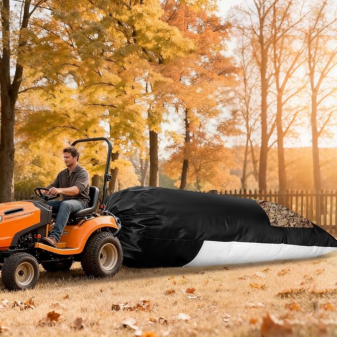2025 New Large Lawn Tractor Leaf Bag - Grass Catcher Bag, 79x52 Inch Leaf Bag with Extra Large Capacity for Fast Leaf Collection, Heavy Duty Materials Fits for Most Riding Lawn Mowers