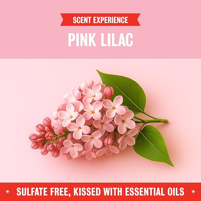 Rebel Green Sparkling Glass Spray - Streak-Free Natural Glass Cleaner for Windows, Mirrors, and Surfaces - Pink Lilac Scent - 16 oz - 2 Pack