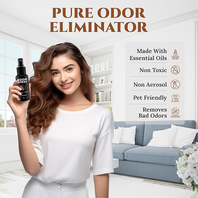 605Products Bathroom and General Room Spray, Long Lasting Fragrance (Mahogany Teakwood, 3 Pack)