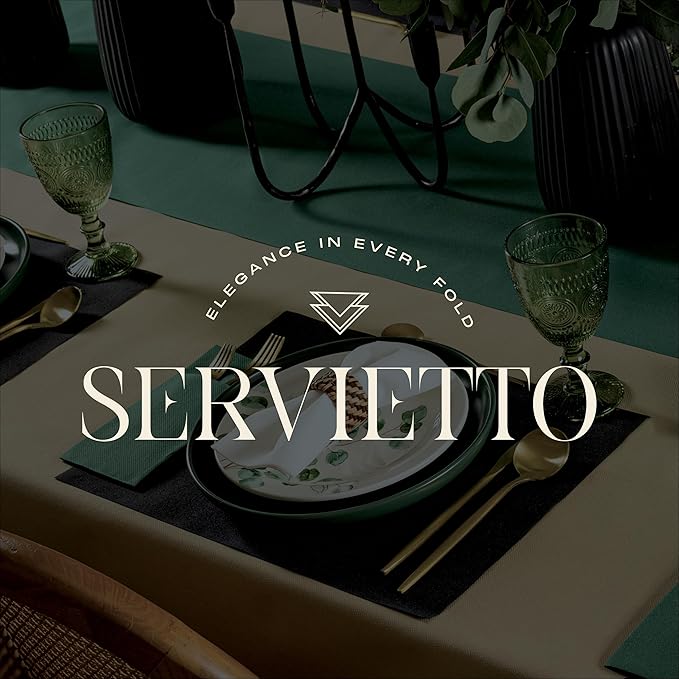 100-Pack Servietto Disposable Linen-Feel Guest Towels - Disposable Cloth-Like Hand Towels - Soft and Absorbent Paper Napkin for Kitchen, Bathroom, Party, Wedding, Or Event