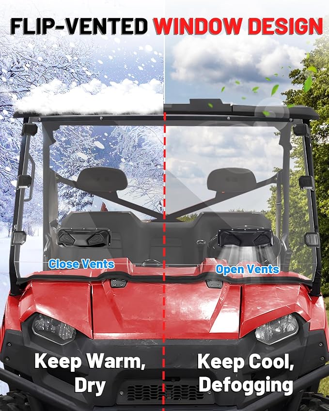StarknightMT Ranger 800 570 Vented Windshield, Scratch-Resistant Front Windshield Compatible with Polaris 2010-2014 Ranger XP 800/Crew, 2010-2016 Ranger 800 6x6, 2016-2025 Ranger Full Size 570