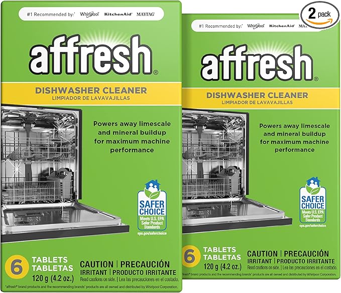 Affresh Dishwasher Cleaner, 12 Month Supply, Helps Remove Limescale and Odor-Causing Residue