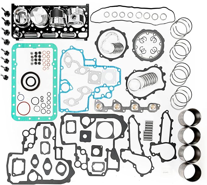 Overhaul Rebuild Kit Fits for Kubota V2203 IDI Indirect Injection Engine Bobcat 753 763 Skid Steer 331 334 335 337 341 430 435 E42 E45 E50 Excavator