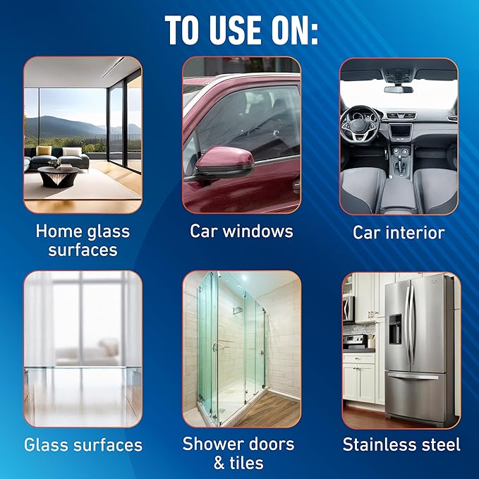 UNGER ProClean Connect and Clean Indoor Window Cleaning Kit, Washing Tool with Swivel Head for Tight Corners and Edges, Streak-Free Results on Glass and Mirrors, Reusable Microfiber Pads