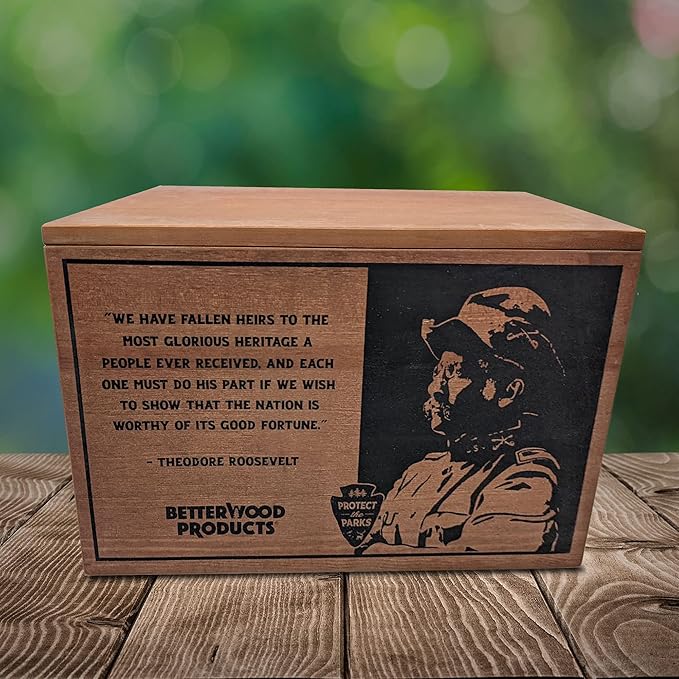 Betterwood Products 04405 Fatwood All-Natural Resin Firestarter in Wooden Crate for Refilling or Home Decorating, Yosemite, 13 Pound