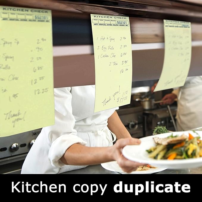 FMP Brands Double Part Guest Check for Servers, Server Note Pads 500 Sheets (10 Pads), Server Books for Waitress with Carbon Copies, Guest Check 2 Part Carbonless, Check Book for Cafes, Restaurants