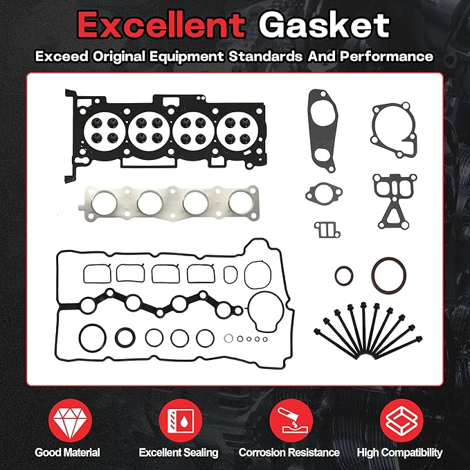 G4KE 2.4 Overhaul Rebuild Kit With VVT Timing Chain Kit Crankshaft & Piston & Con-Rods Fit For Hyundai Azera Santa Fe Sonata Tucson KIA Optima Sportage Sorento 2.4L 2007-2021 Replace#23111-2G200