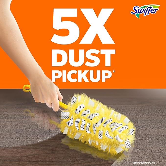 Swiffer Dusters Refill for Cleaning, Feather & Microfiber Duster Alternative, Lavender Scent, 24 Count