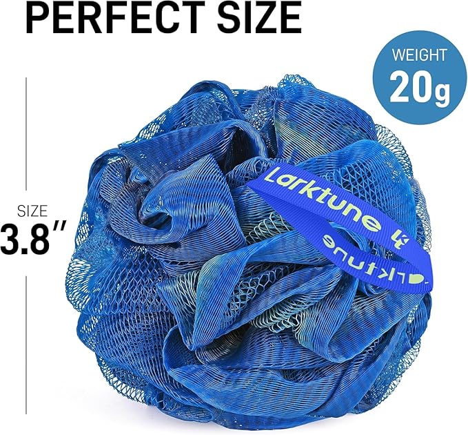 20 Pack Mini Shower Loofah Bath Sponge 20G, Soft Travel Size Nylon Mesh Puff for Body Wash, Loofah Shower Exfoliating Scrubber Pouf for Women and Men, Full Cleanse, Beauty Bathing Accessories