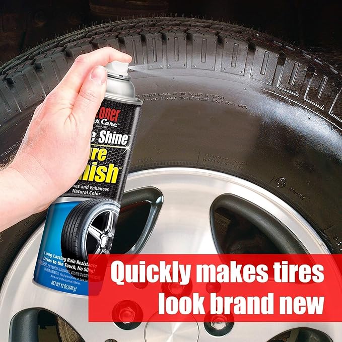 Stoner Car Care 91044-12PK Original More Shine Tire Finish – Tire Shine Spray for a Deep Matte Black Finish with Long-Lasting Rain-Resistant Protection, Non-Greasy No Sling – 12 oz (Pack of 12)