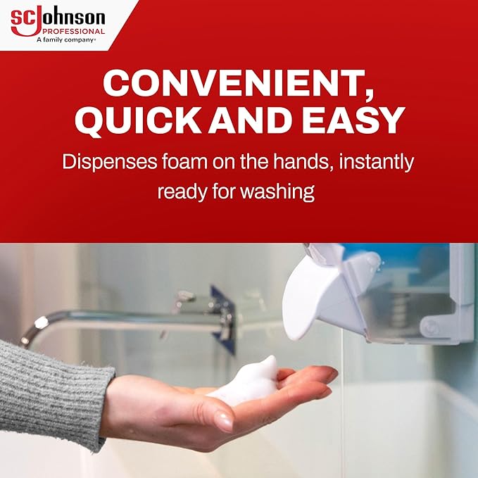 SC Johnson Professional Refresh Azure Foam, Foam Hand Wash, Foaming Hand Soap, 1 Liter Cartridge, 2 Count, for Professional Use Only