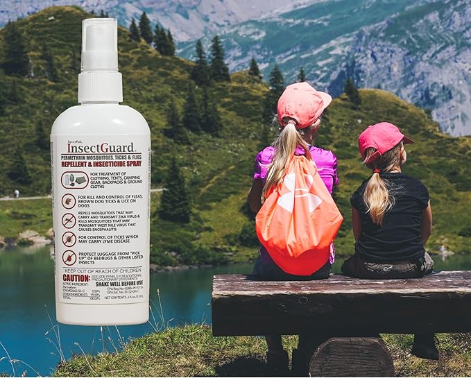 InsectGuard Permethrin Mosquitoes, Ticks and Flies Repellent & Insecticide Spray Gallon (128.00oz) 4 Pack - Case Pack