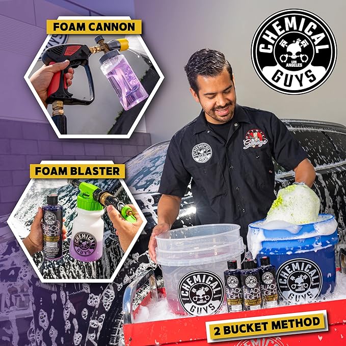 Chemical Guys CWS619 Black Light Foaming Car Wash Soap (Works with Foam Cannons, Foam Guns or Bucket Washes) Safe for Cars, Trucks, Motorcycles, RVs & More, 128 fl oz (1 Gallon), Black Cherry Scent