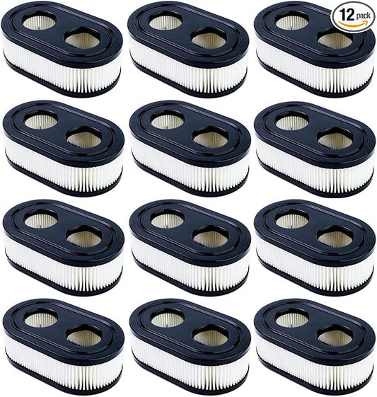593260 Lawn Mower Air Filter, 798452 334404 Air Cleaner Replacement Filter Fit for 4247 5432 5432k 09P00 09P702 550E 500EX 550EX 625 Series Engine, Compatible with Troy Bilt TB110 TB200 TB230 (12PCS)