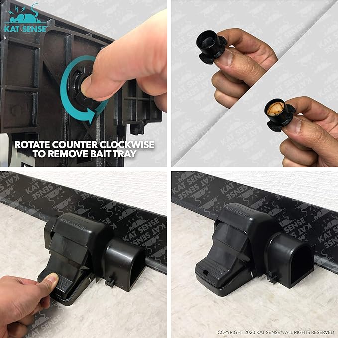 Rat & Chipmunk Traps, Prevents Accidental Triggering with Covered Tunneled Design, Quick Humane Kill, Indoor 'N Outdoor Mouse Snap Traps