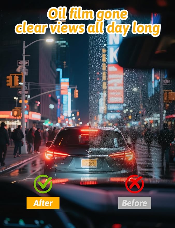 Kingvo Car Glass Cleaner Spray, Windshield Washer Fluid,Car Window Cleaner Auto Detailing Supplies Shower Door Water Spot Remover Washing Kit,100g