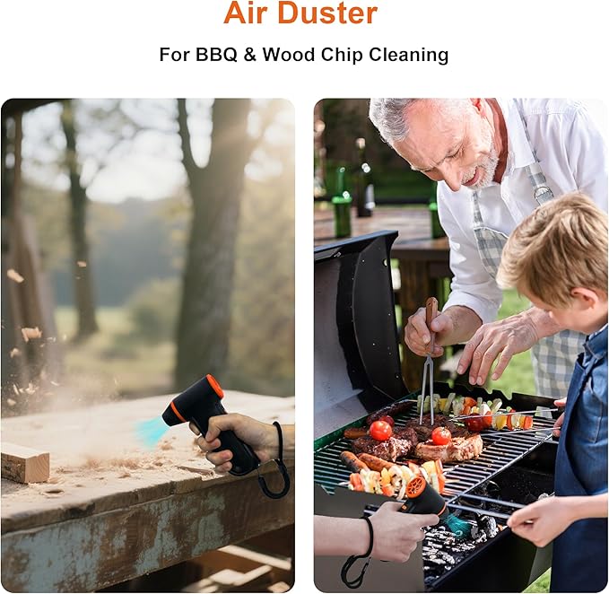 X117 Compressed Air Duster-150000RPM Super Power Electric Air Duster, 3-Gear Adjustable Mini Blower with Fast Charging, Dust Blower for Computer, Keyboard, House, Outdoor and Car