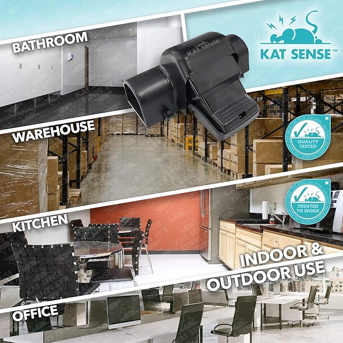 Rat & Chipmunk Traps, Prevents Accidental Triggering with Covered Tunneled Design, Quick Humane Kill, Indoor 'N Outdoor Mouse Snap Traps