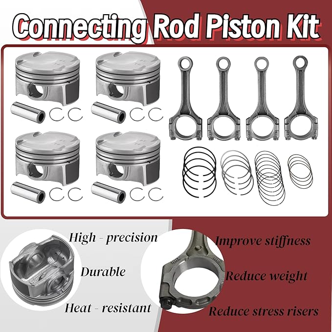 G4FJ 1.6L Engine Overhaul Rebuild Kit w/Crankshaft Con Rods Timing Chain Kit ＆Head Gasket Seal Kit Fit For Hyundai Sonata Tucson Veloster Kia Soul 1.6L 2009-2021 20910-2BU06,21020-2B000