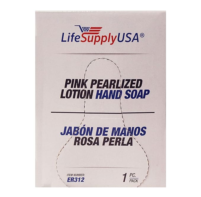LifeSupplyUSA Case of 1 Pink Pearlized Liquid Lotion Hand Wash Soap 800ml Dispenser - Refill Pouch Bags