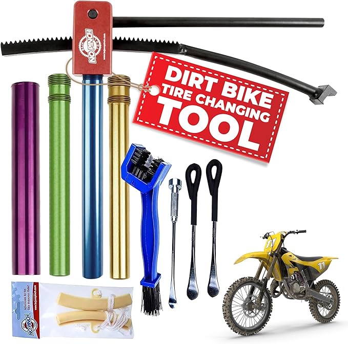 Baja No Pinch Ultimate Bundle - Dirt Bike Tire Changing Tools for Enduro and Motocross - Compact Dirt Bike Tire Changer for 16" to 21" Wheels - Ideal for Quick & Easy Mount - Includes the Ultimate Kit