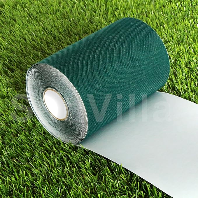 SunVilla Artificial Grass Green Joining Fixing Turf Tape Self Adhesive Lawn Carpet Seaming Tape -6 in x 33 FT (15 cm X 10 m)